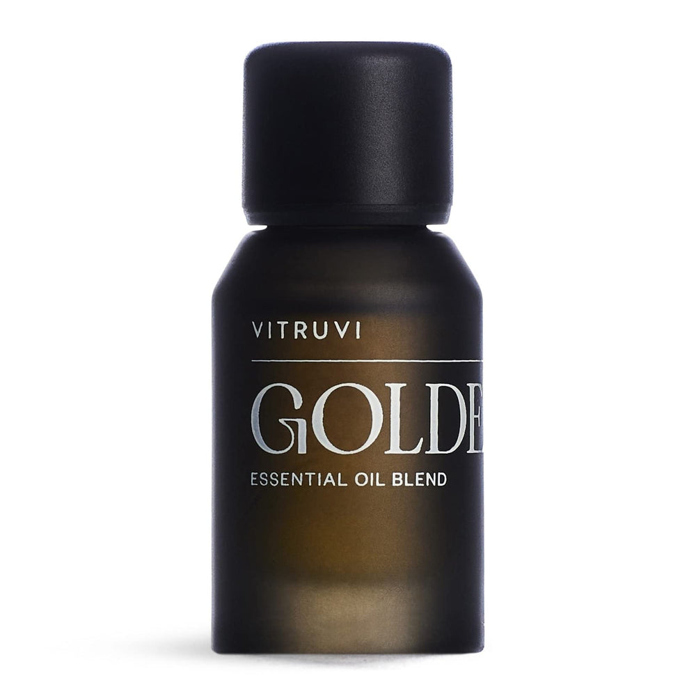 Vitruvi Golden essential oil bottle with citrus notes