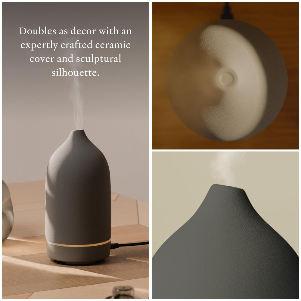 Living room diffuser with ambient LED glow
