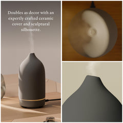 Living room diffuser with ambient LED glow