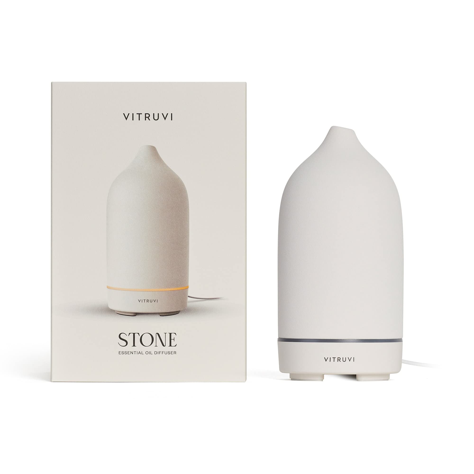 Power cord and lid of Vitruvi Stone Diffuser