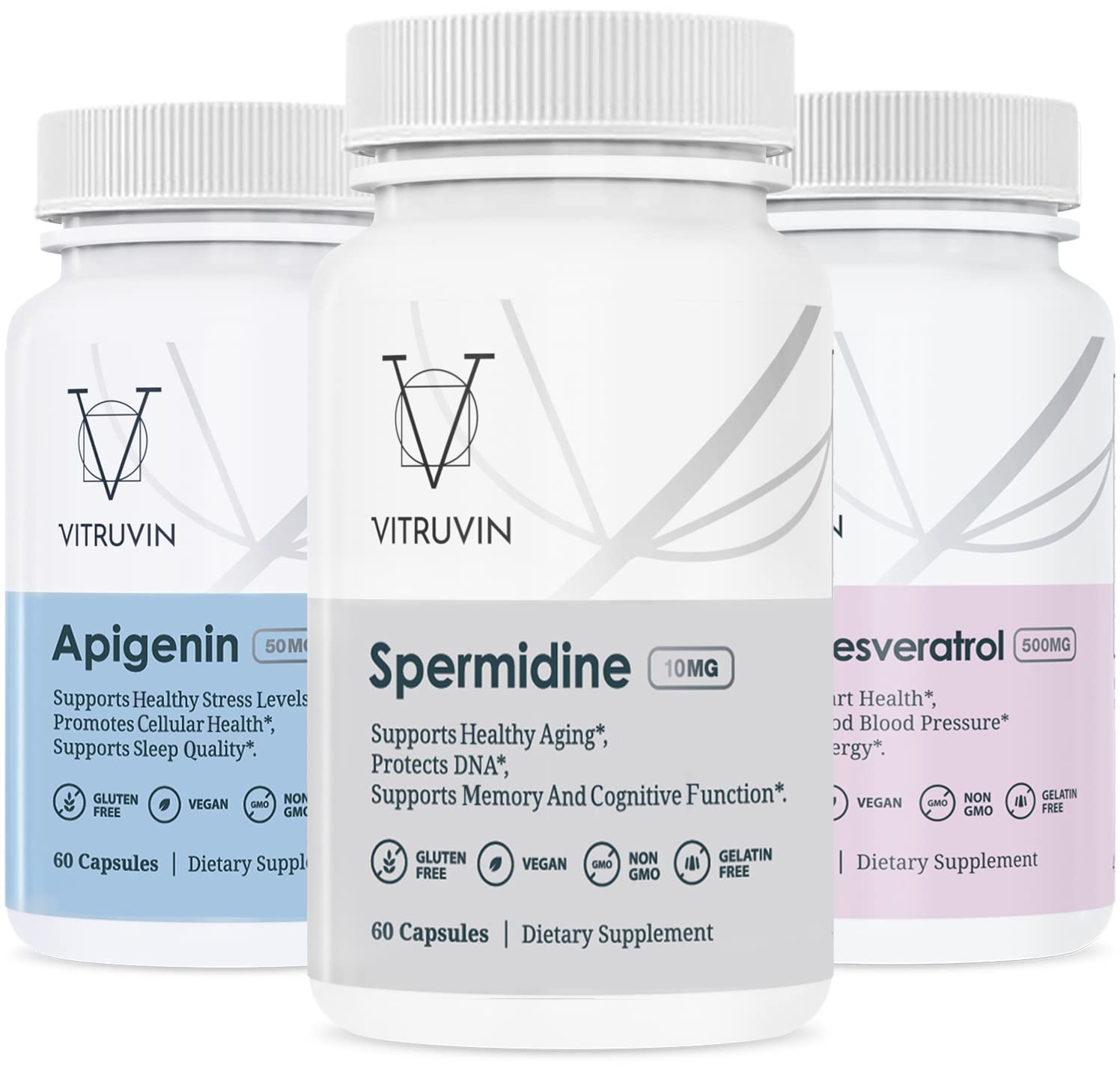 VITRUVIN Longevity Plus bottle front view