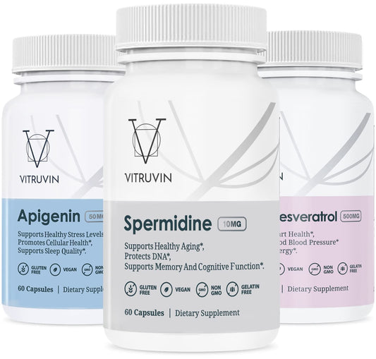 VITRUVIN Longevity Plus bottle front view