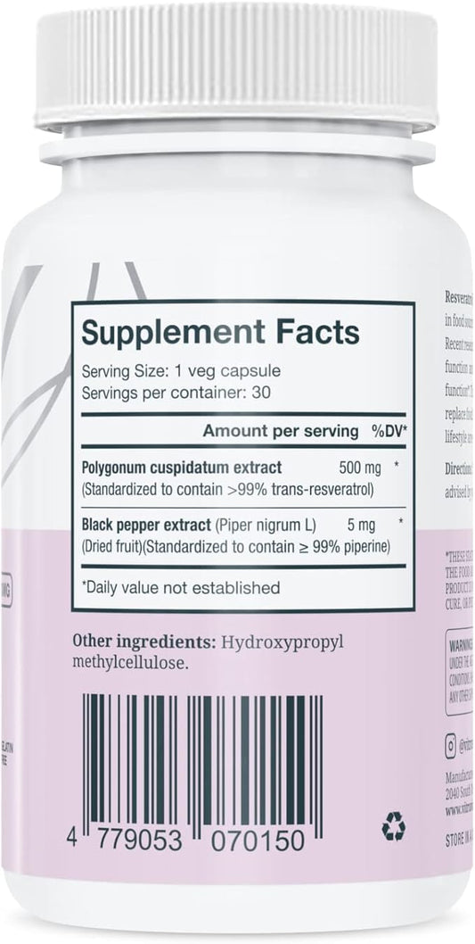 Bottle label detail showing Spermidine 2x10mg and Apigenin 2x50mg