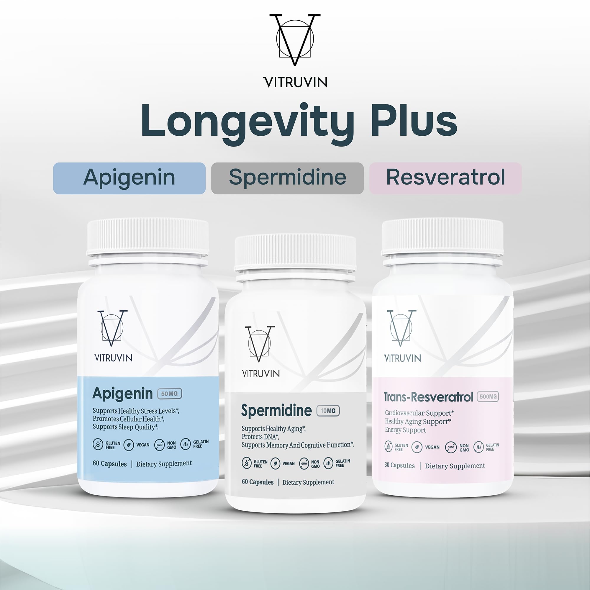 Capsules close-up emphasizing gluten-free and gelatin-free features