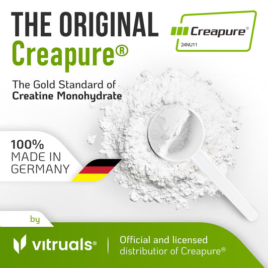 VITRUALS Creapure Creatine Monohydrate powder 1000g back label