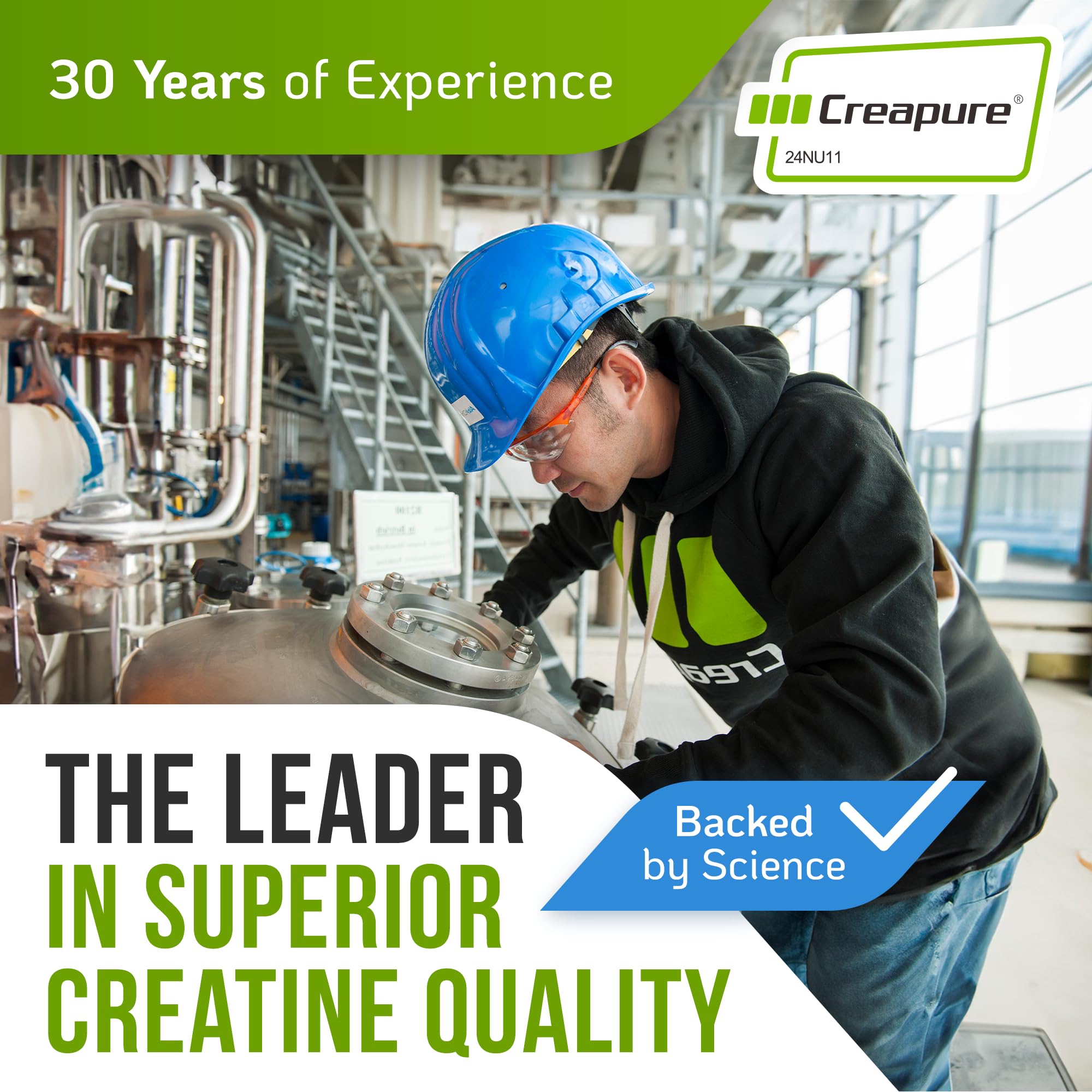 Germany-made Creapure quality and purity badge