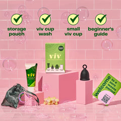 Viv For Your V small cup in hand highlights compact, easy insertion