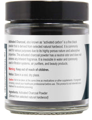 Close-up of Virgin Activated Charcoal powder derived from hardwood