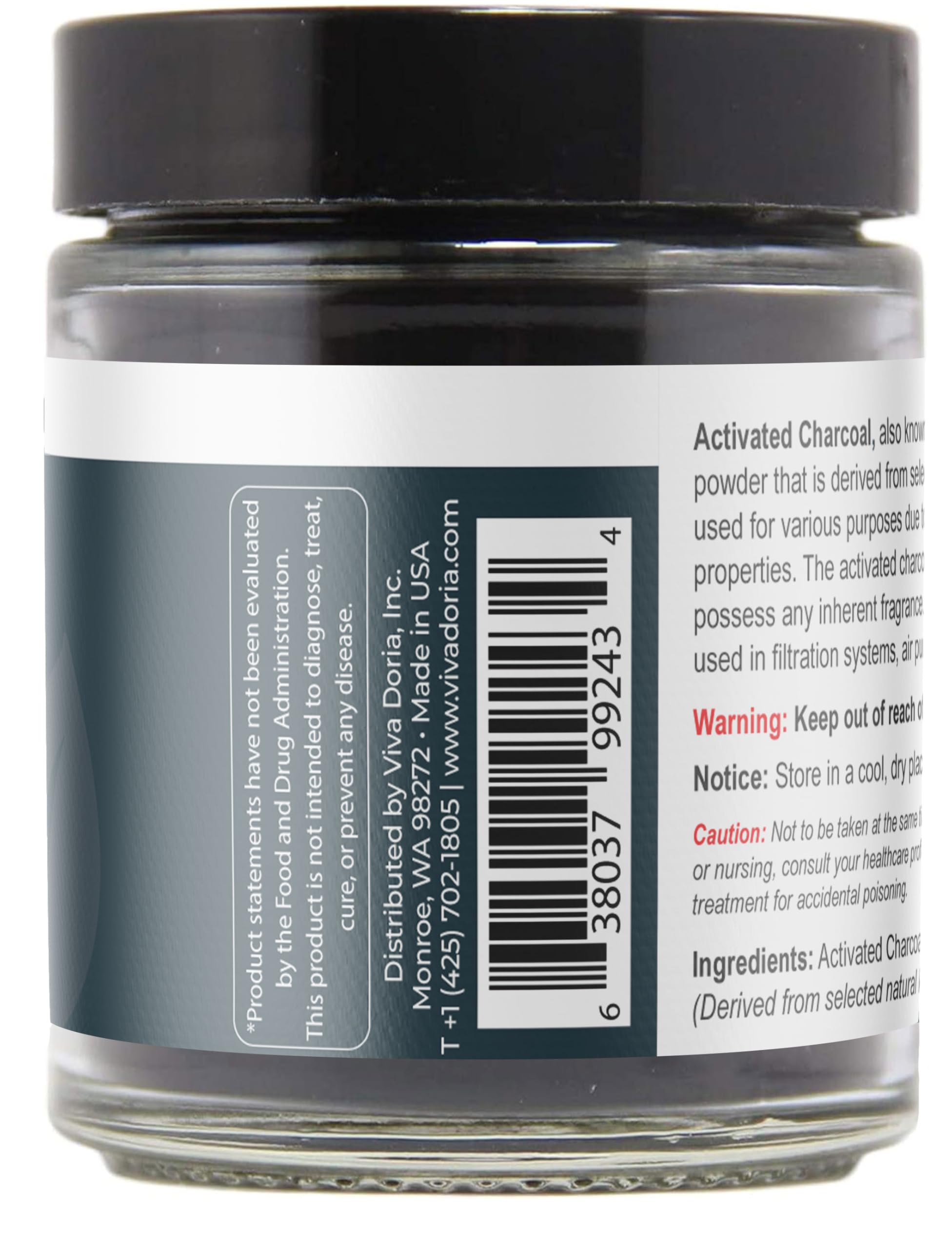 Uses of activated charcoal powder including detox, digestive cleansing, face mask, food coloring, and teeth whitening