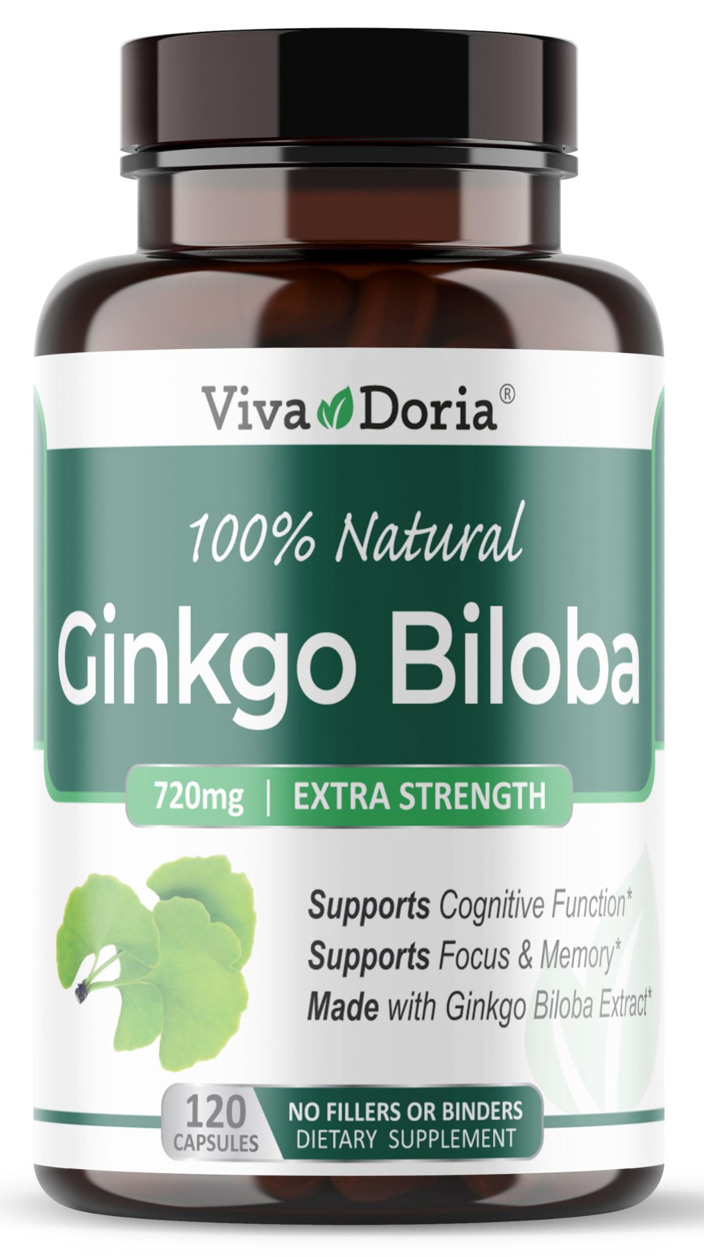 Viva Doria Ginkgo Biloba 720mg bottle front