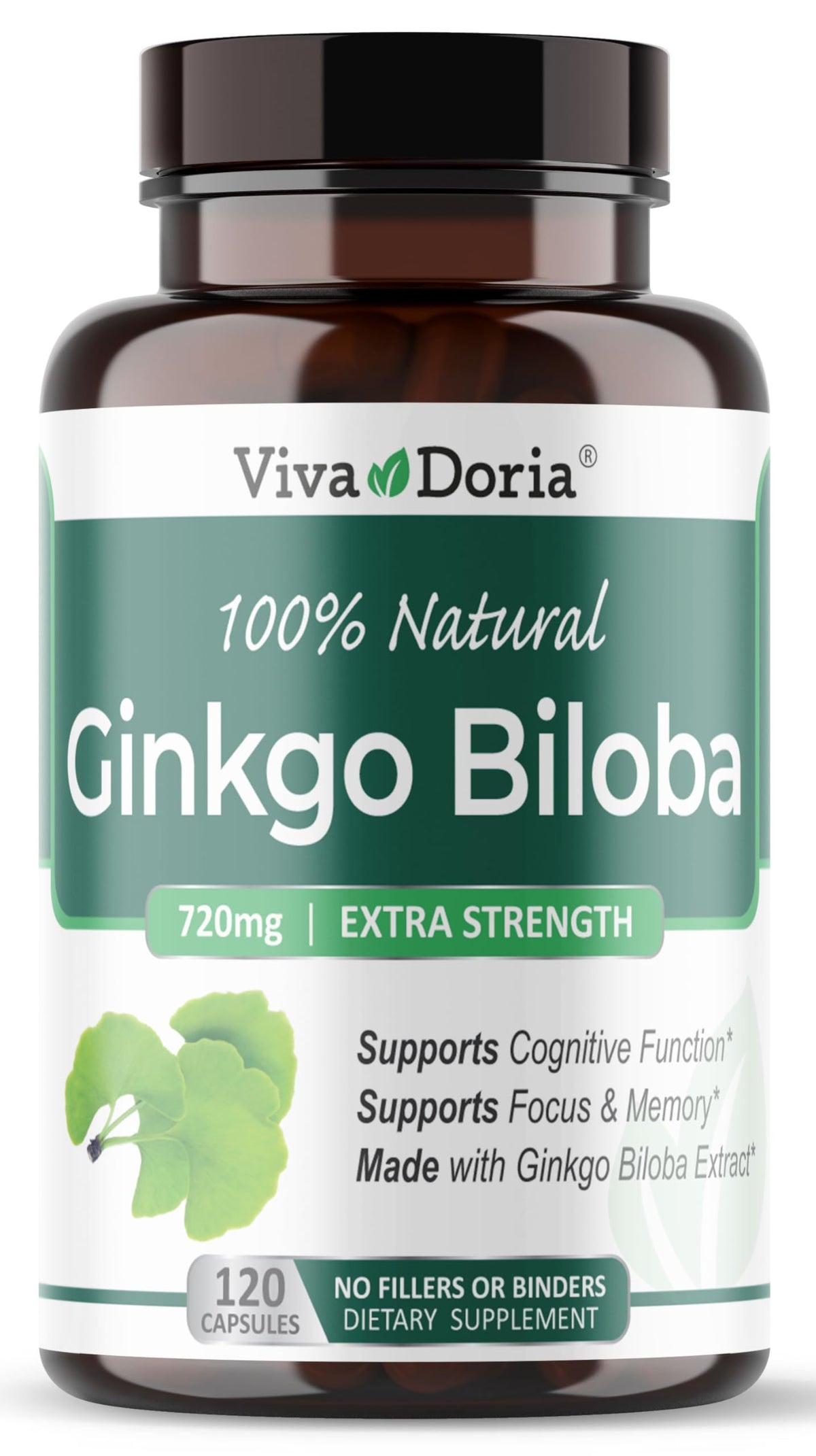 Viva Doria Ginkgo Biloba 720mg bottle front