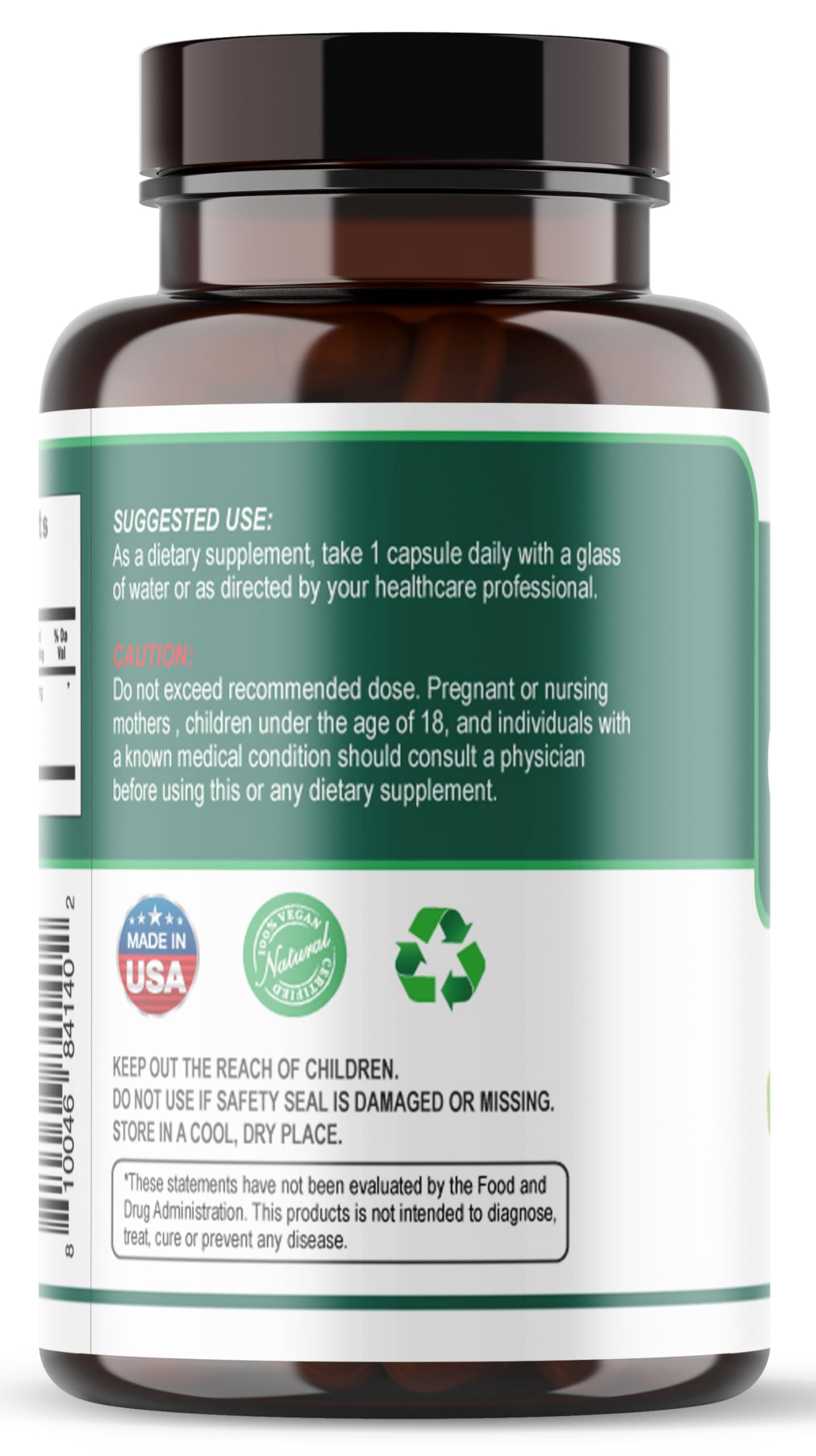 Viva Doria Ginkgo Biloba bottle label close-up
