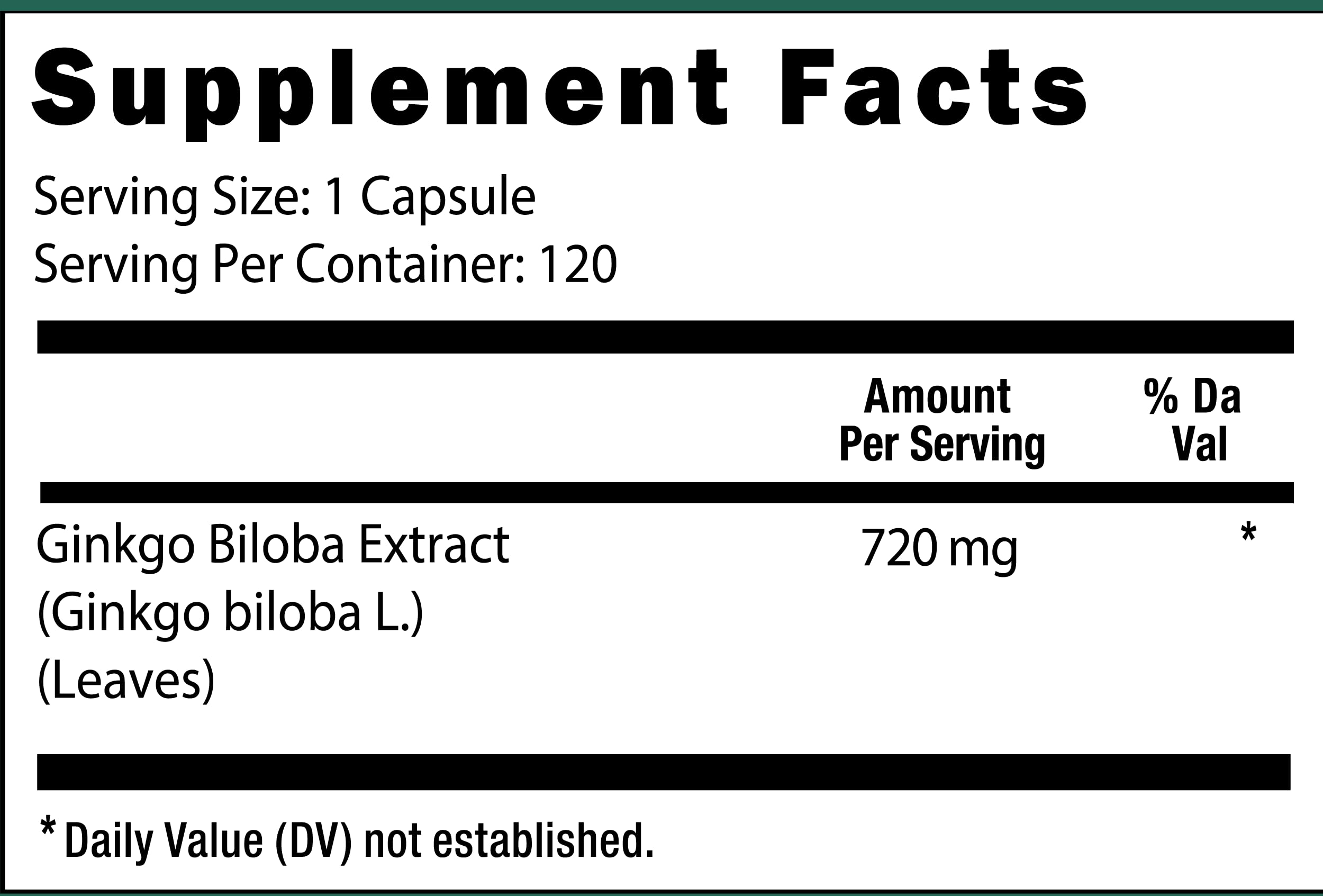 Viva Doria Ginkgo Biloba product packaging and capsules