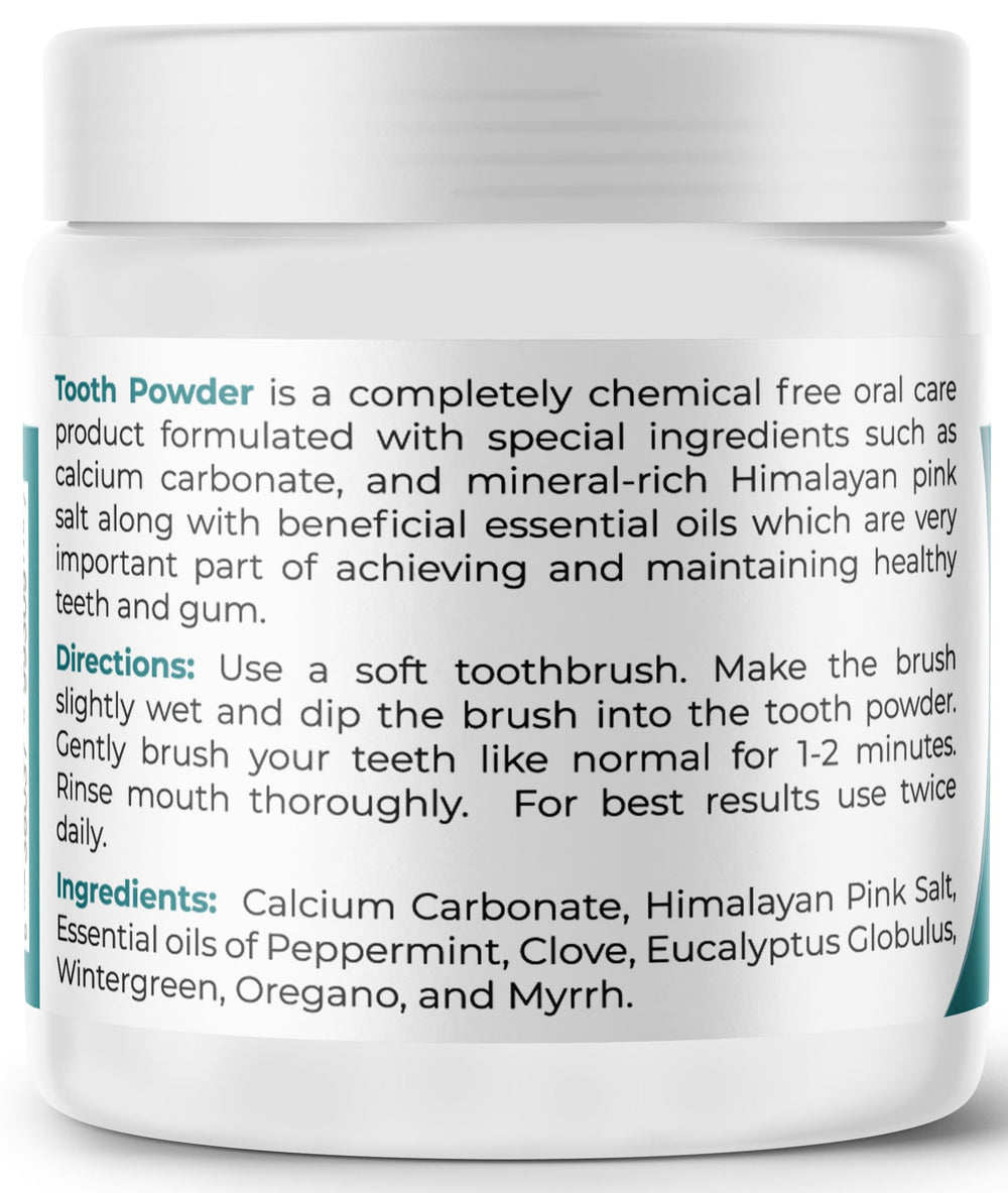 Close-up of the remineralizing tooth powder texture