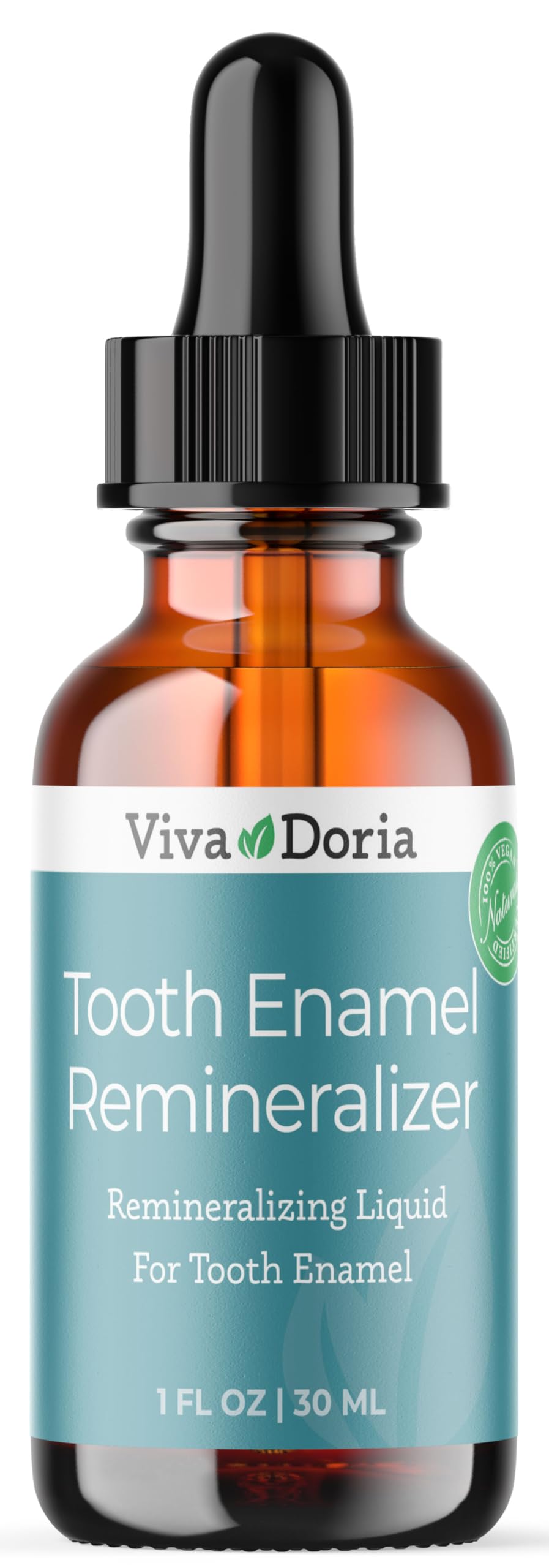 Front view of Viva Doria Tooth Enamel Remineralizing Liquid 1 oz