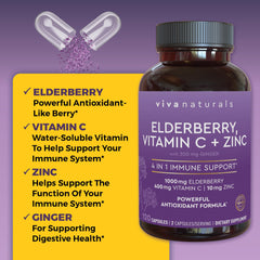 Ginger and Zinc capsules with elderberry