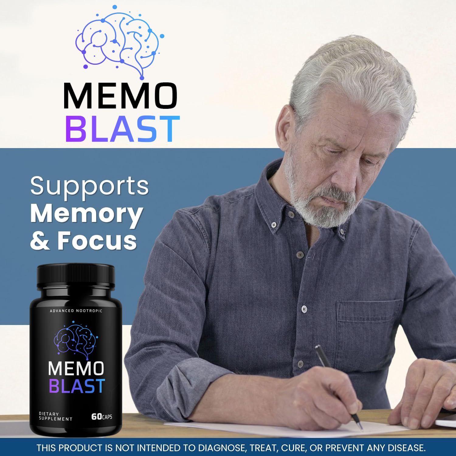 VIVALIS Memo Blast packaging highlights premium formula