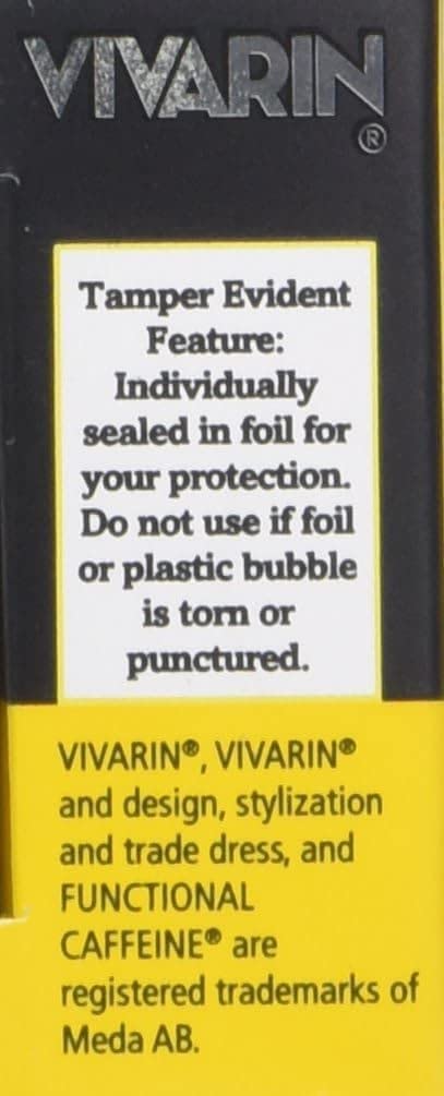 Vivarin 16-count box packaging