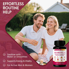 Sustainably harvested moringa leaves background