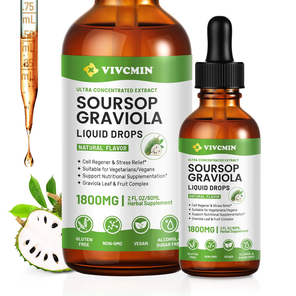 Vivcmin Graviola Soursop Liquid bottle label
