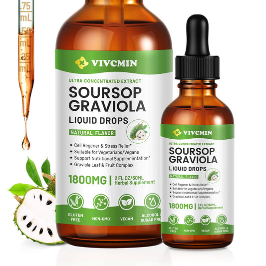 Vivcmin Graviola Soursop Liquid bottle label