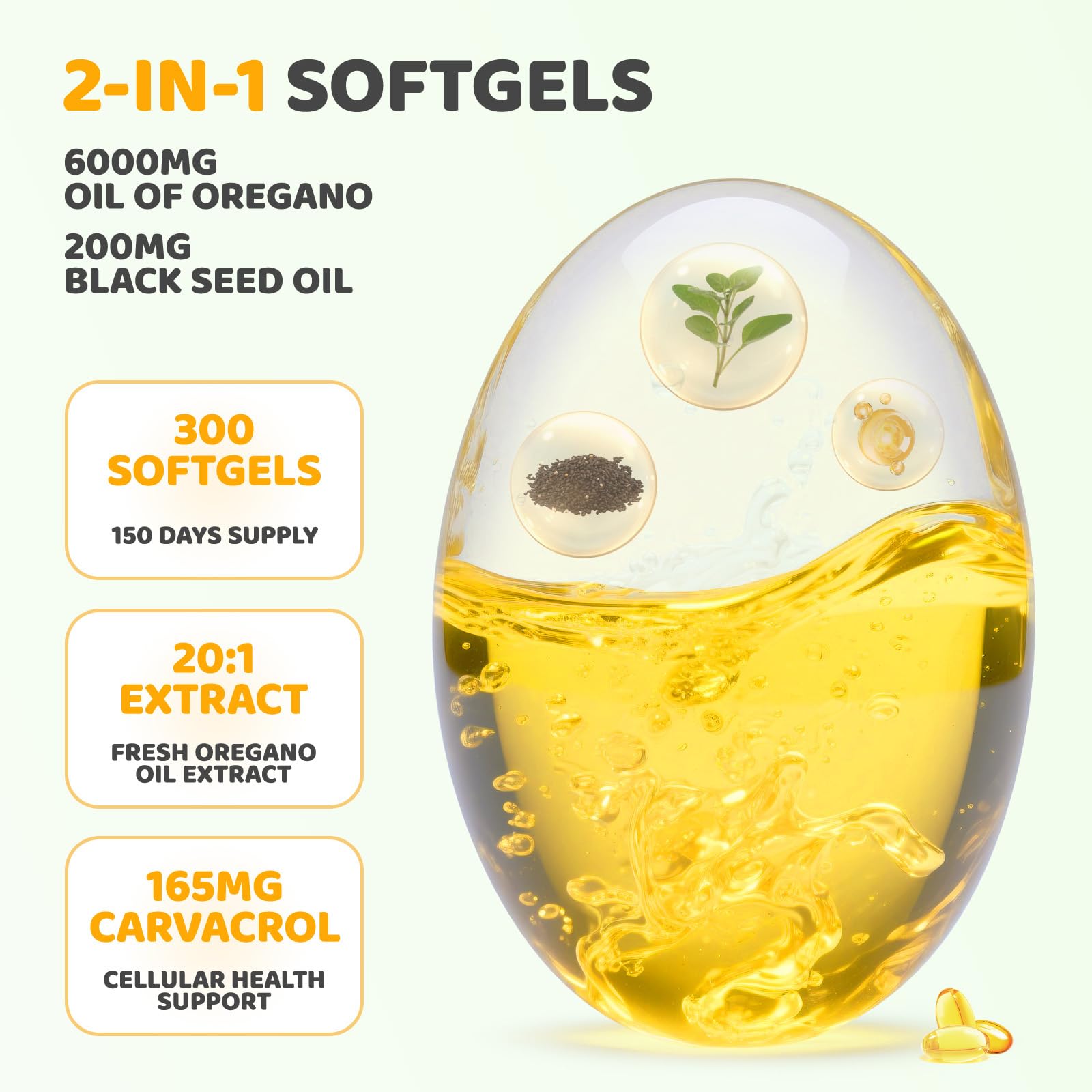 Back of vivcmin Oregano Oil bottle showing supplement facts
