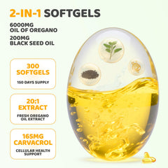 Back of vivcmin Oregano Oil bottle showing supplement facts