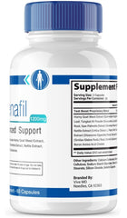 Product label featuring Tongkat Ali, Saw Palmetto and Horny Goat Weed components