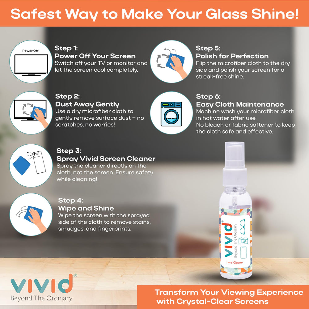 Microfiber cloth wiping a clean eyeglass lens
