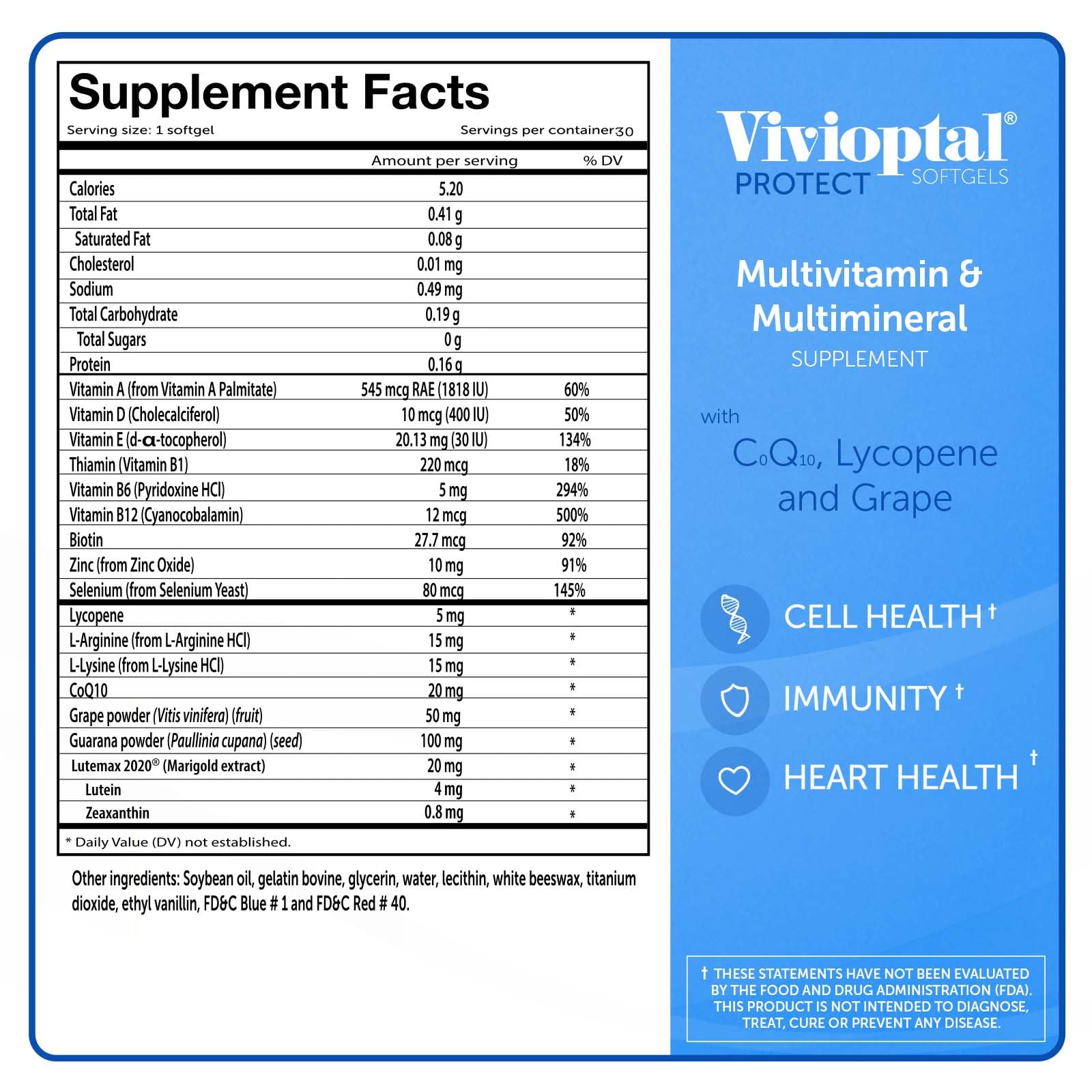 Vivioptal for Men vitamins packaging