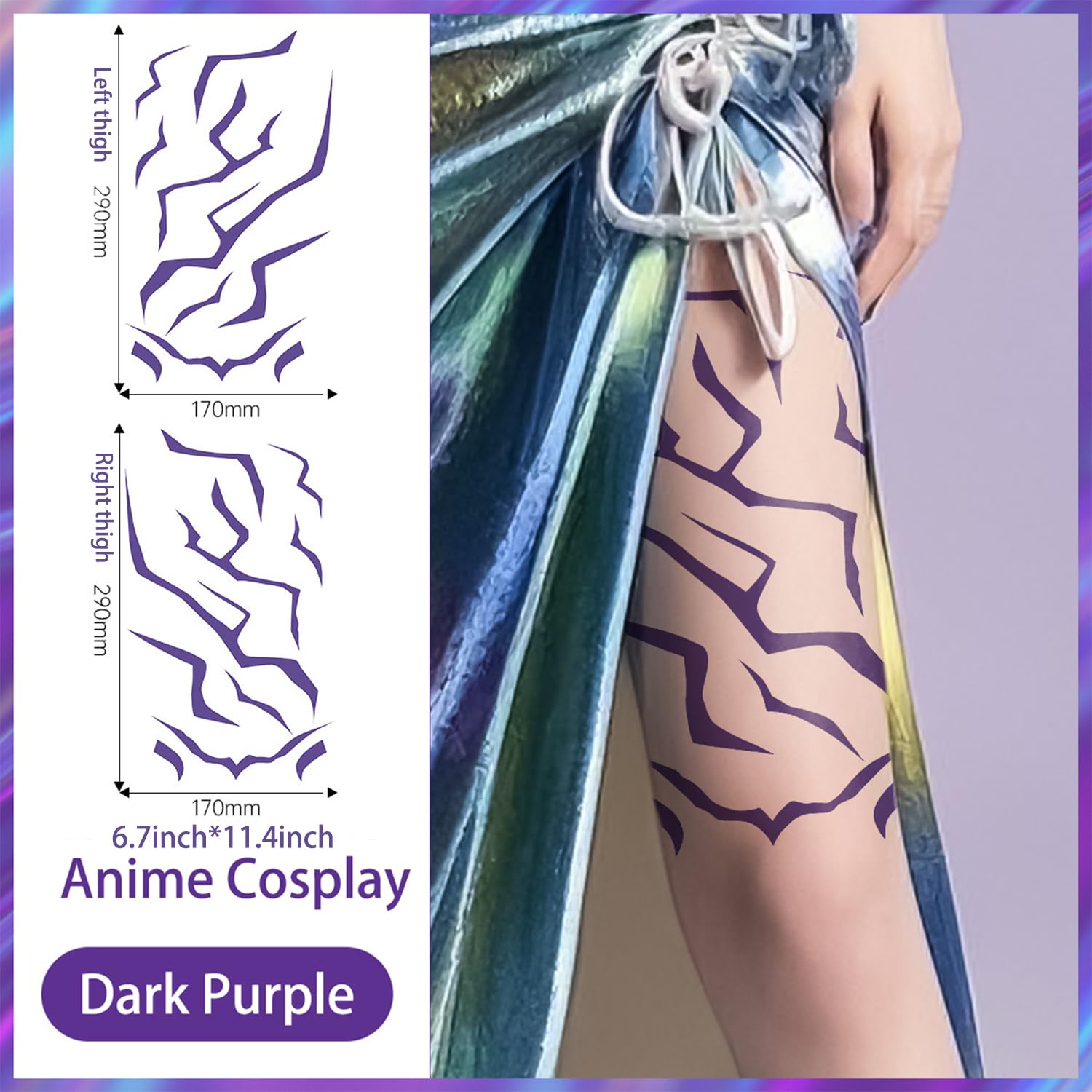 Vivipony Rumi holographic purple design close-up shimmer