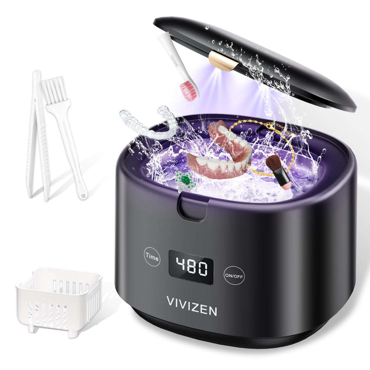 VIVIZEN Ultrasonic Retainer Cleaner front view