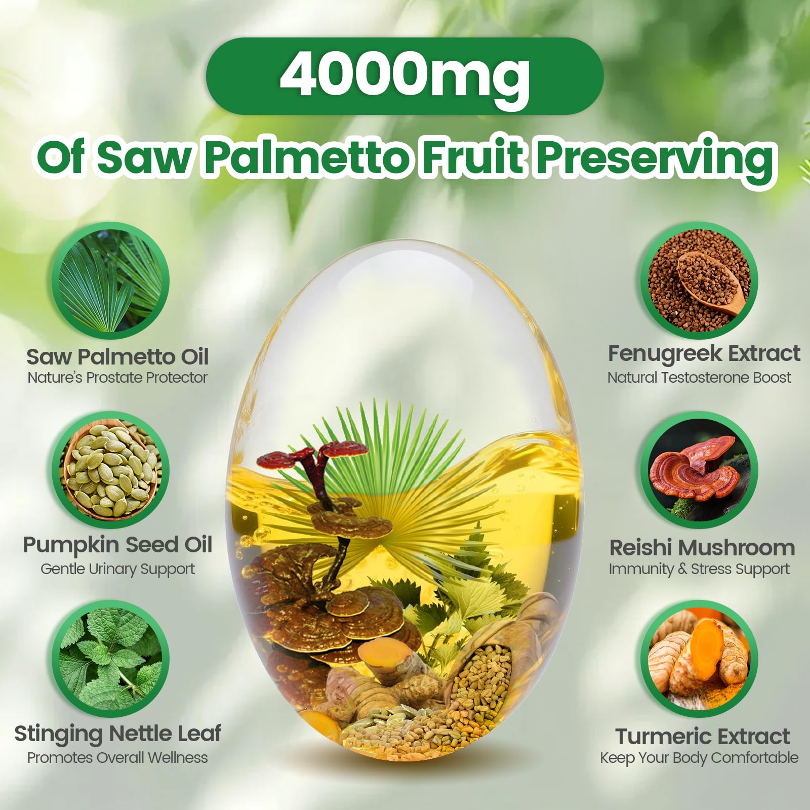 Saw palmetto extract capsules product image