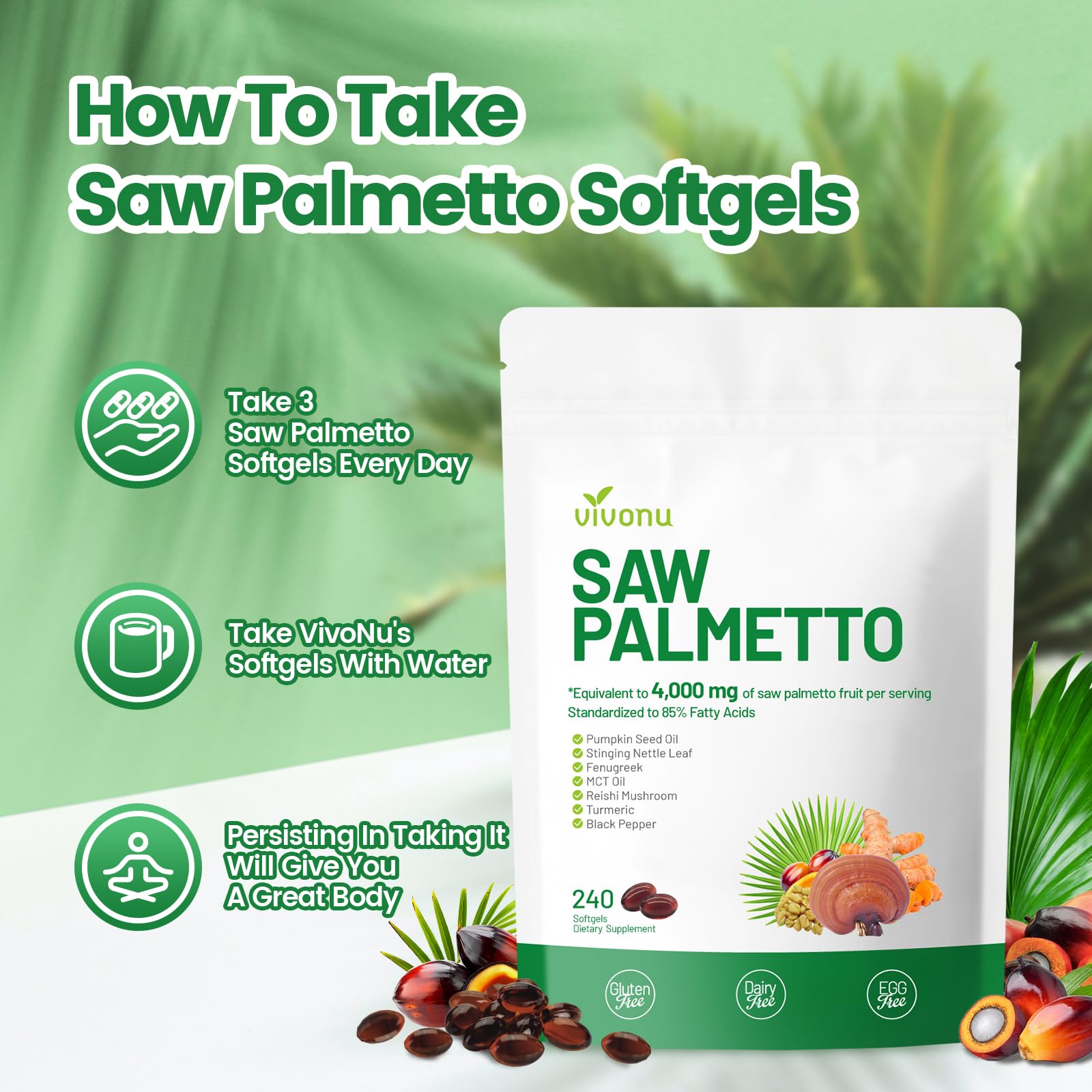 Pouch packaging showing Non-GMO and allergen-free claims