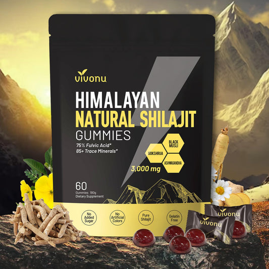 VivoNu Shilajit Gummies bottle front