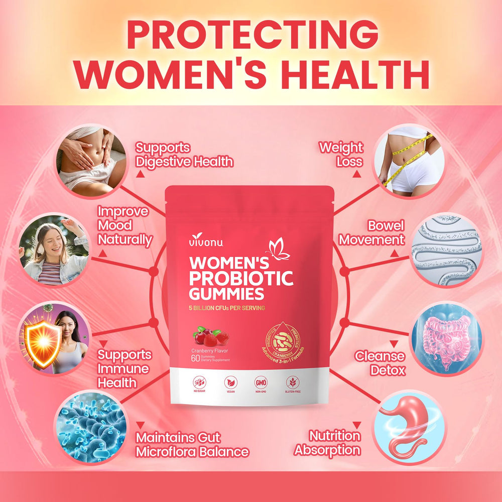 Close-up of VivoNu Viginal Probiotic Gummies bottle label
