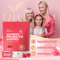 VivoNu Viginal Probiotic bottle with cranberry accents
