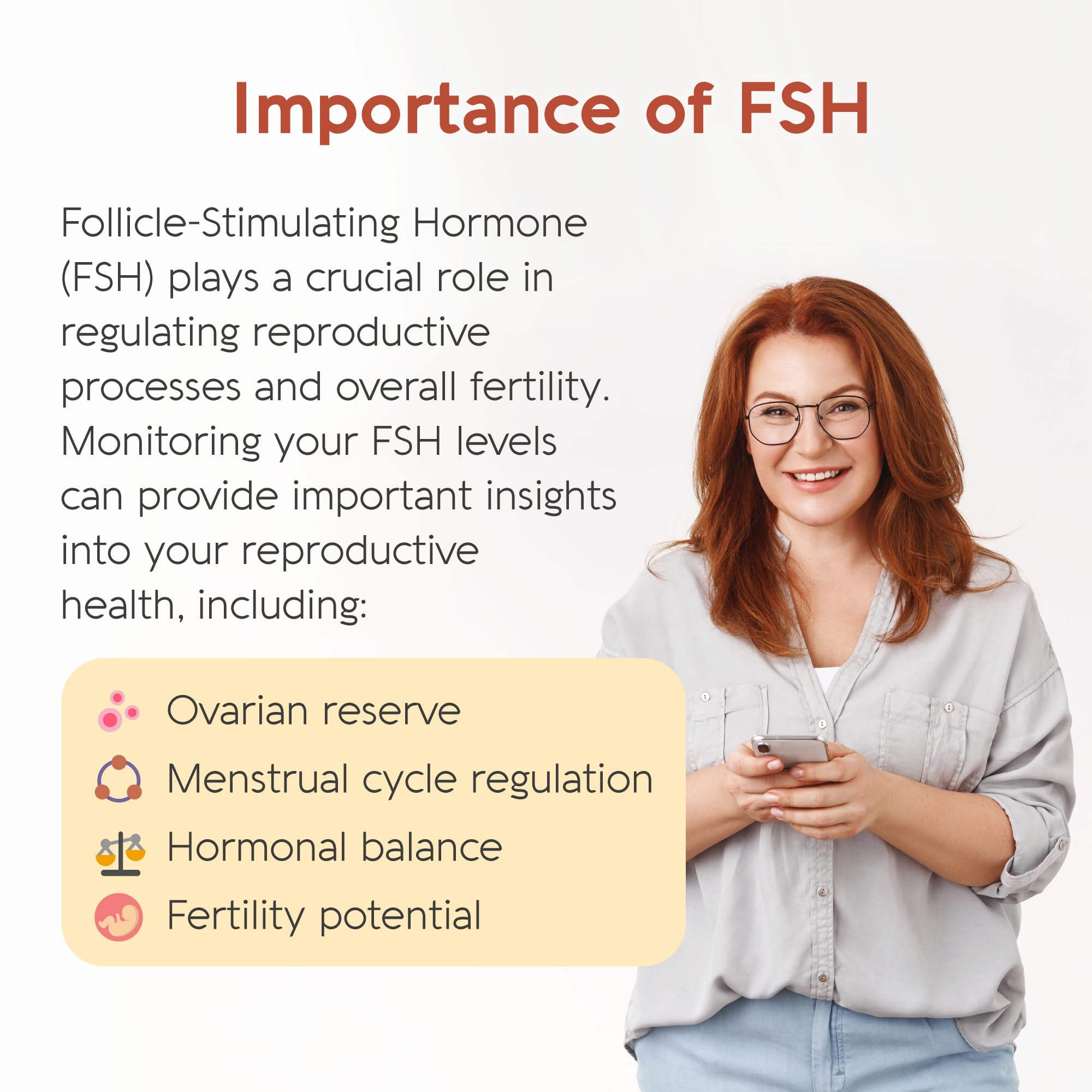Vivoo App displaying FSH fertility test results