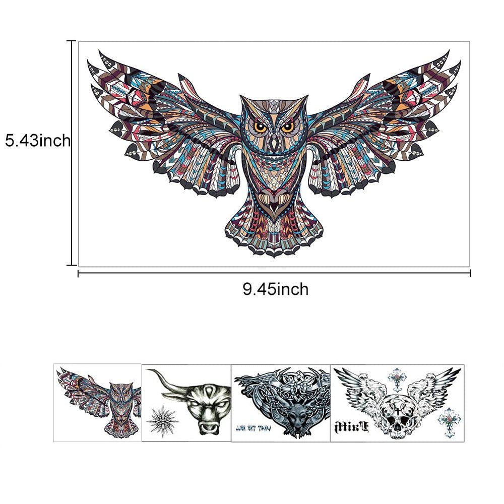 VIWIEU 3D realistic tattoos for front torso with eye-catching depth.