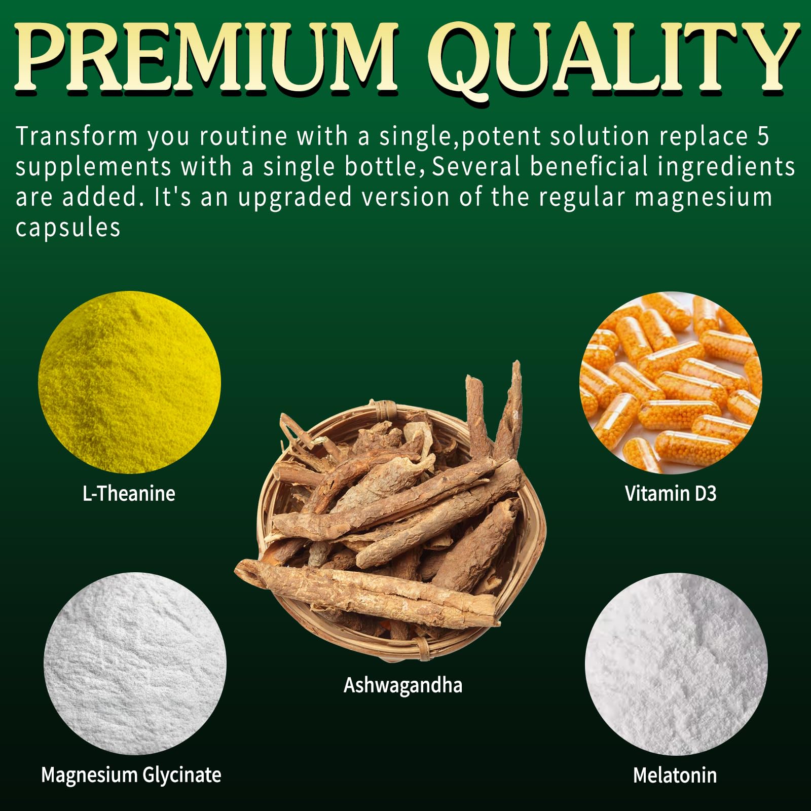 Ashwagandha root and blend of ingredients