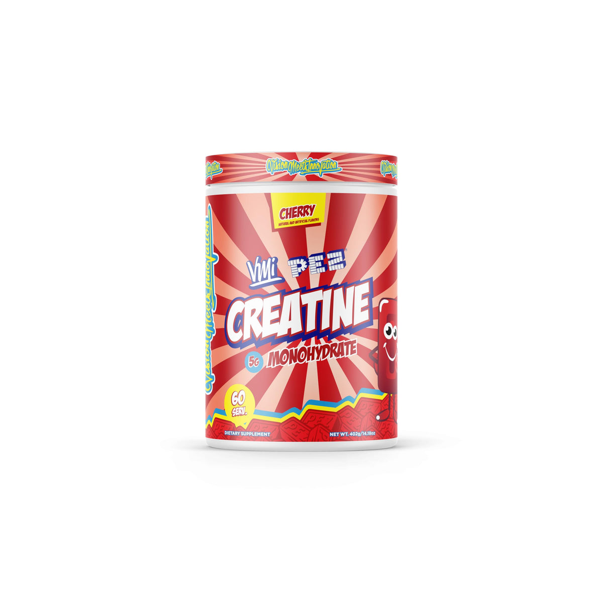 VMI Sports Creatine Monohydrate Powder – PEZ Cherry flavor, 60 servings