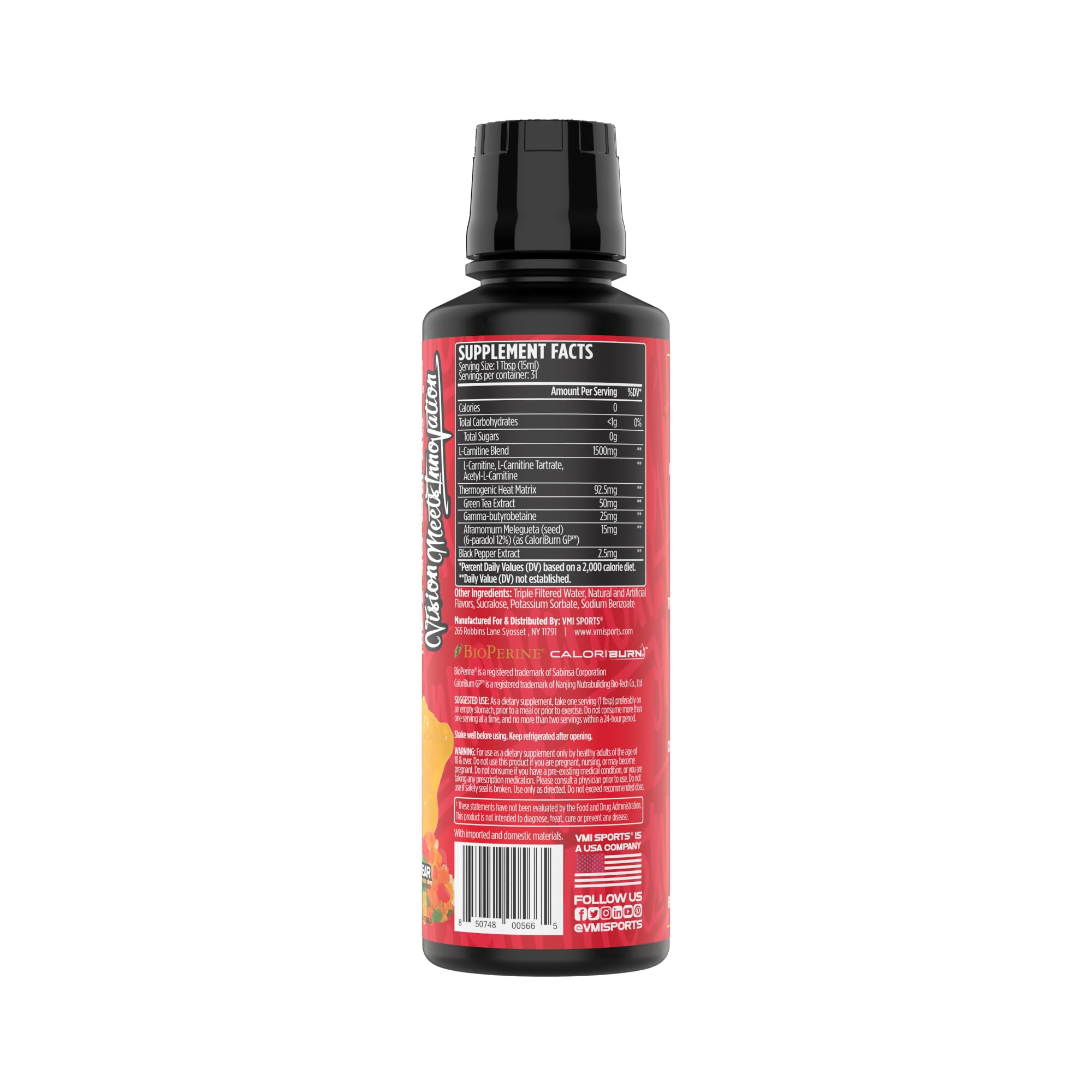 Serving suggestion showing 1 tablespoon before meal or workout