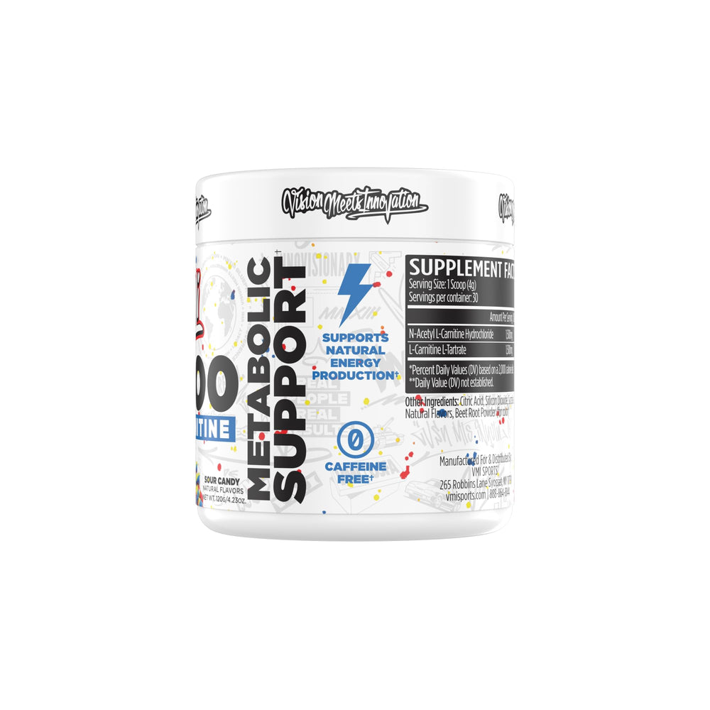 30 servings per container label close-up