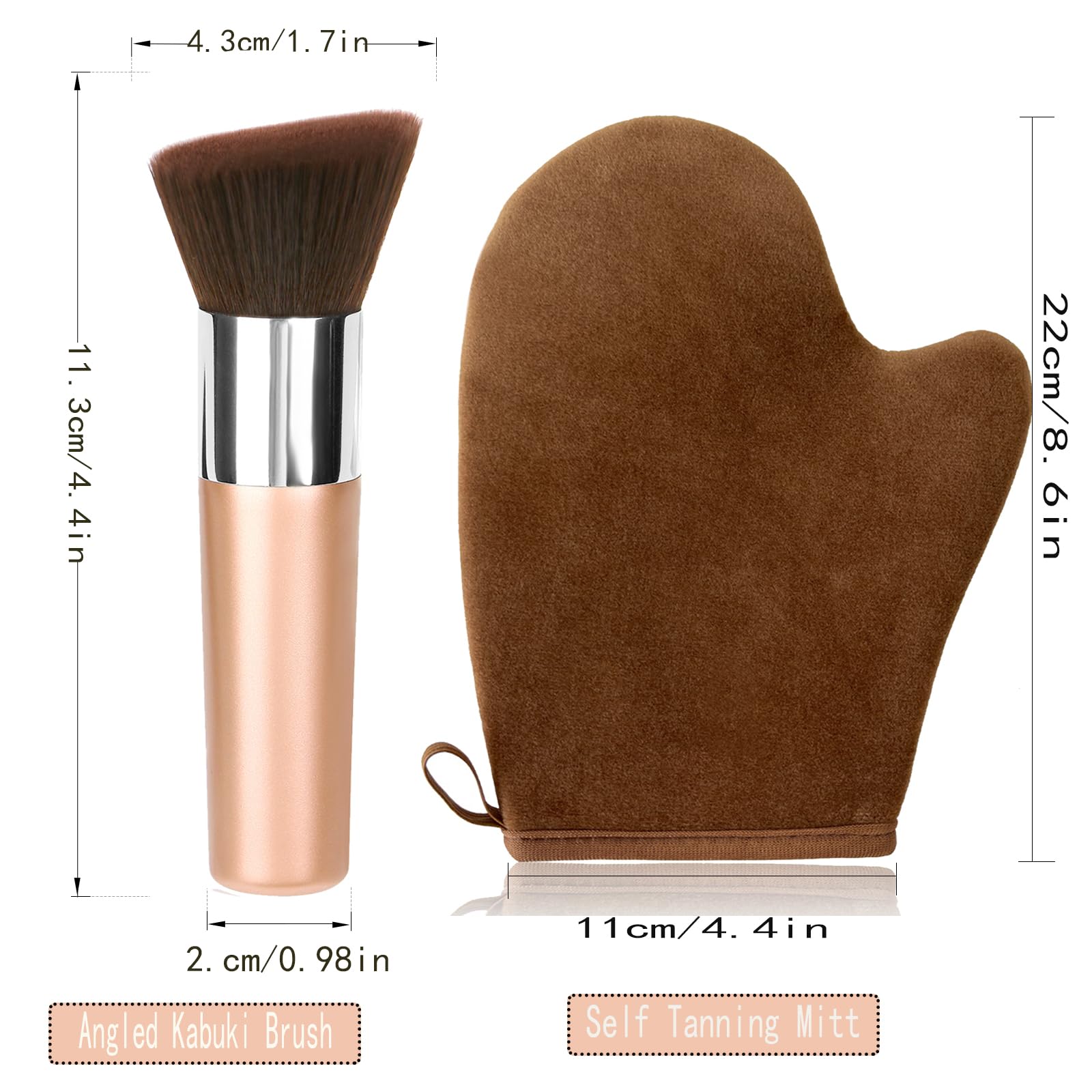 VNIHTT VNITT face Kabuki brush for precise facial coverage.