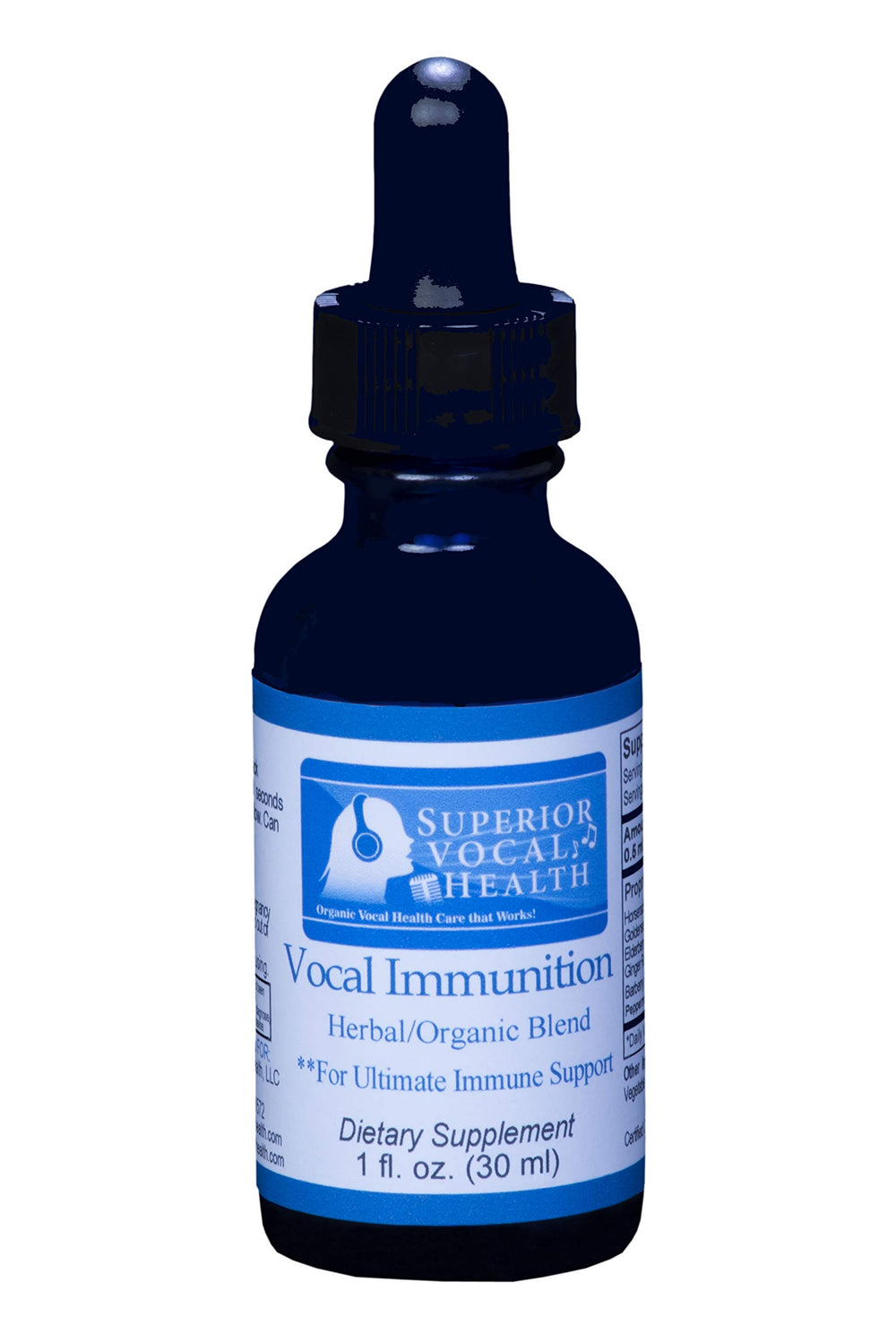 Vocal Immunition bottle label close-up