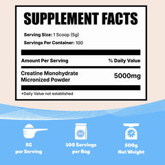 5g serving scoop with creatine powder