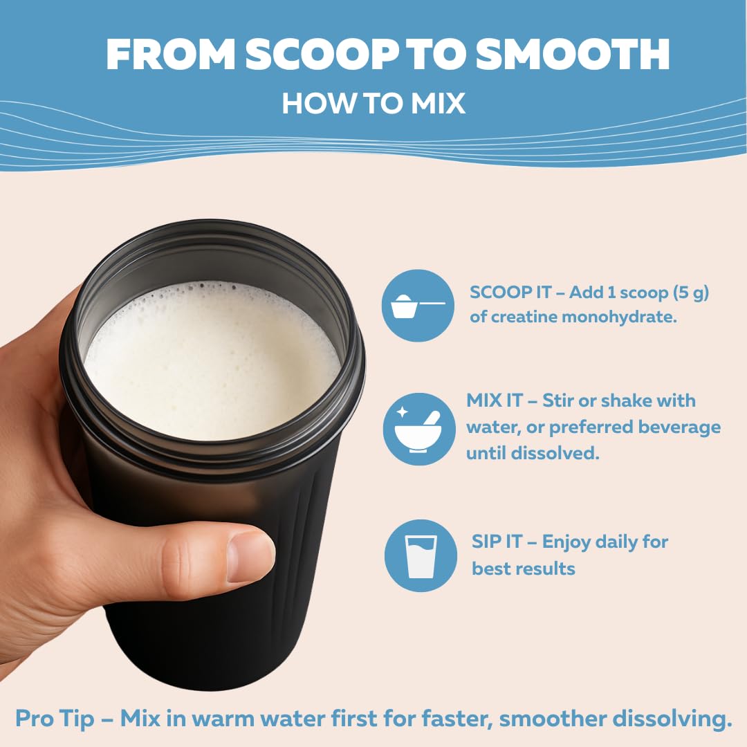 Unflavored micronized creatine monohydrate powder