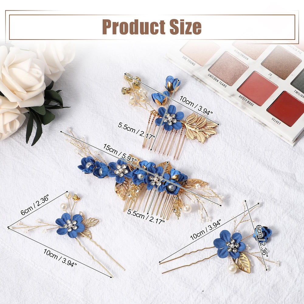 VOCOSTE multi-size rhinestone hair comb set offers versatile styling options