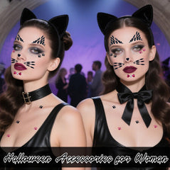 Voiiake two-sheet cat woman accessories transforming a simple outfit into a glamorous feline look
