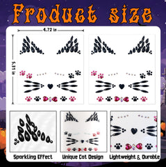 Voiiake crystal cat-face jewels peel-and-stick design shown for quick glamour